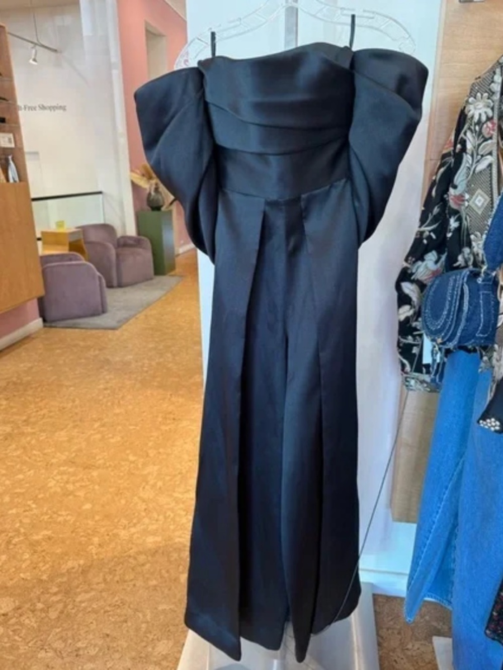 Solace London Black Off-Shoulder Wide-Leg Jumpsuit dress size 2 NWT - Picture 8 of 9